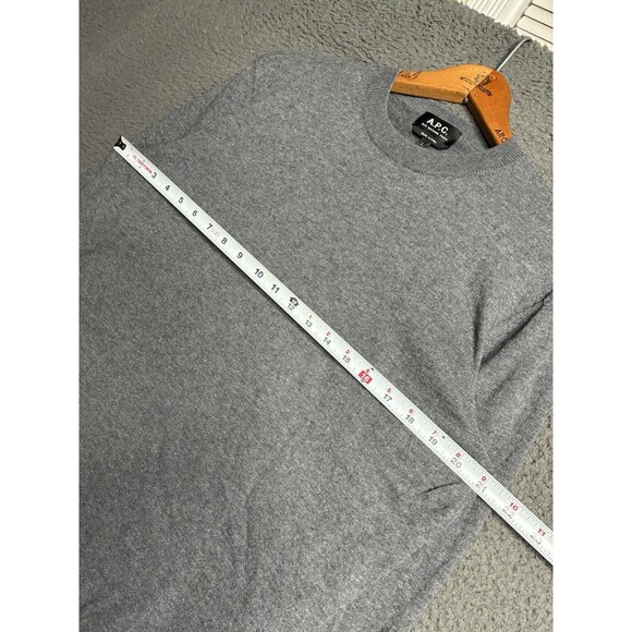 A.P.C. Rue Madame Paris Sweater Men's Large Cashmere Blend Crew Neck Pullover - Picture 12 of 13